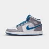 Nike Jordan 1 Mid True Blue Light Smoke Grey