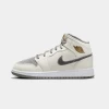 Nike Air Jordan 1 Mid Grey Beige Velvet Toe